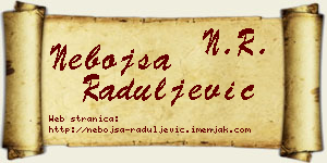 Nebojša Raduljević vizit kartica